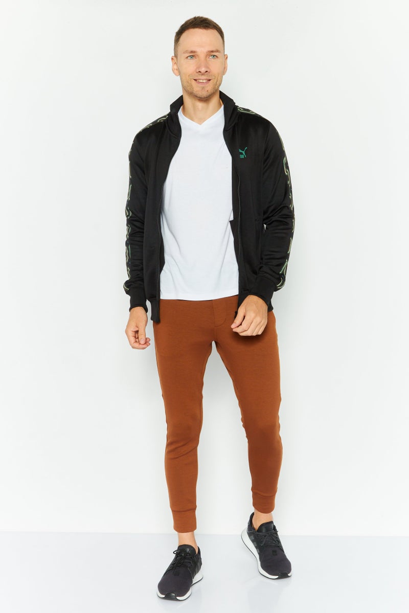 PUMA سويت شيرت رياضي للرجال بأكمام طويلة، أسود - Image 2